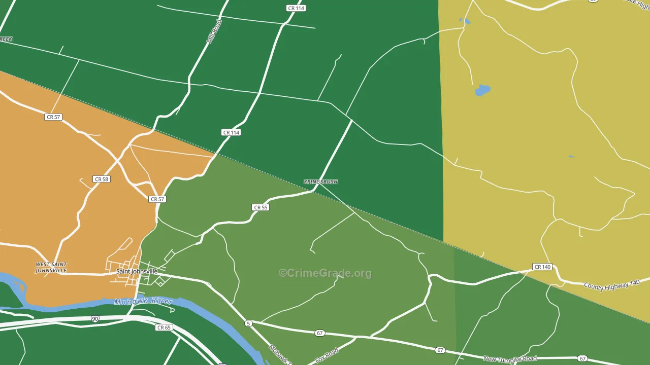 Kringsbush, NY Map of Murder Rates