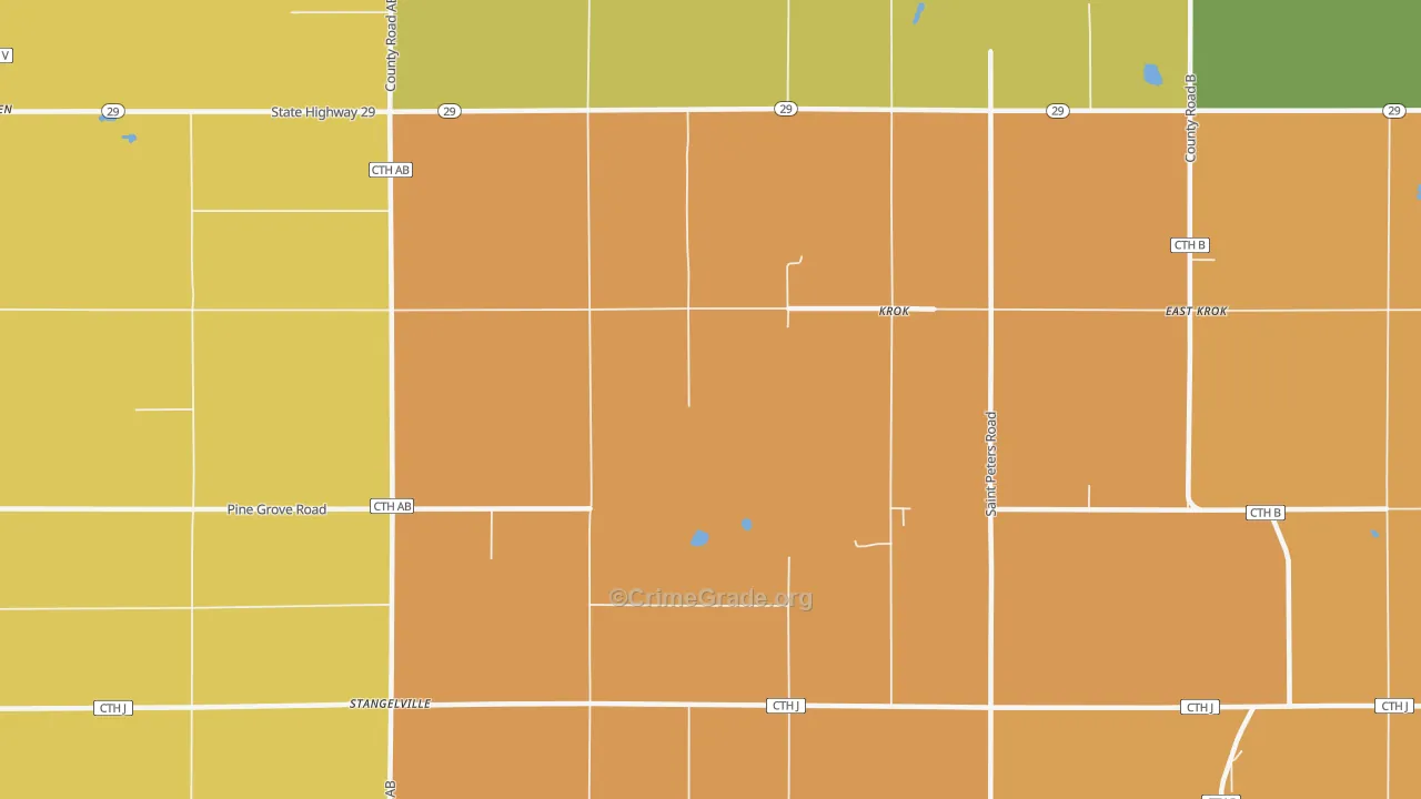 Krok, WI Map of Murder Rates