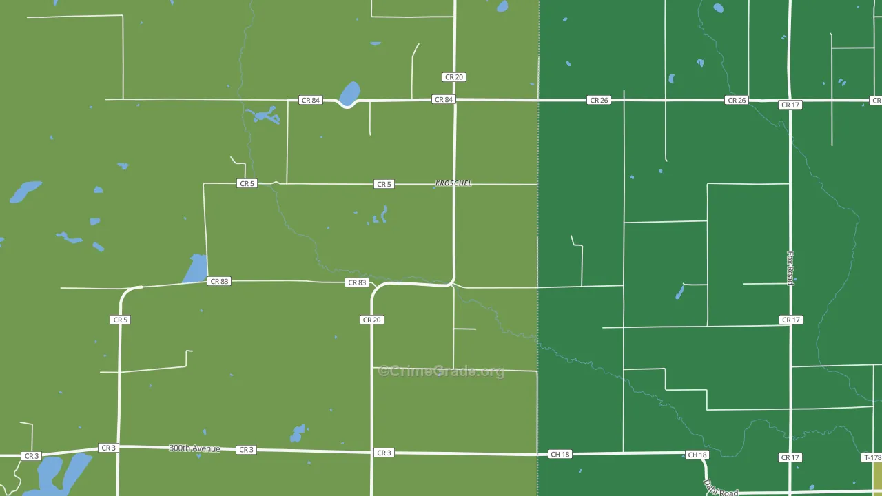 Kroschel, MN Map of Murder Rates