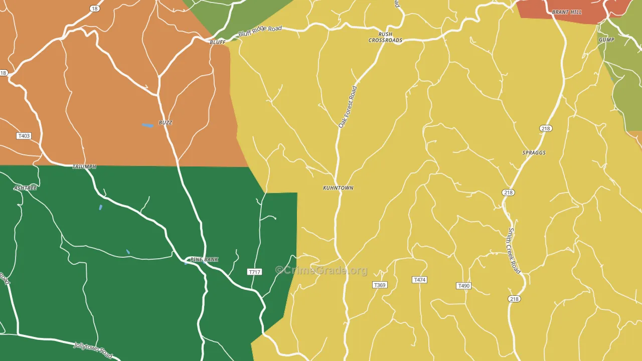 Kuhntown, PA Map of Murder Rates