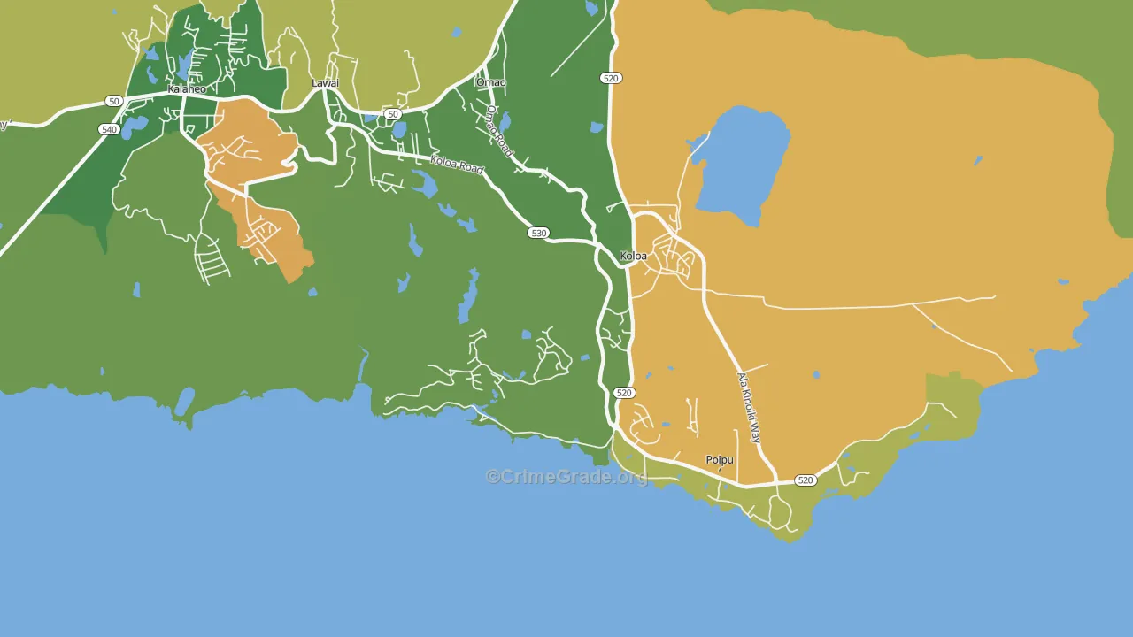 Kukuiula, HI Map of Murder Rates