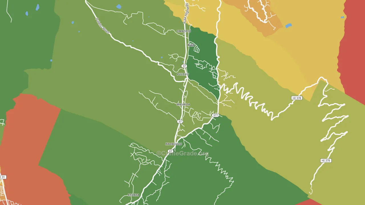 Kula, HI Map of Murder Rates