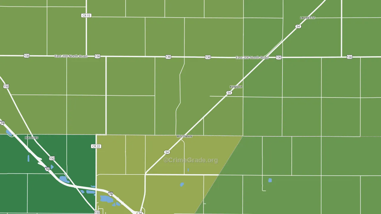 Kumler, IL Map of Murder Rates