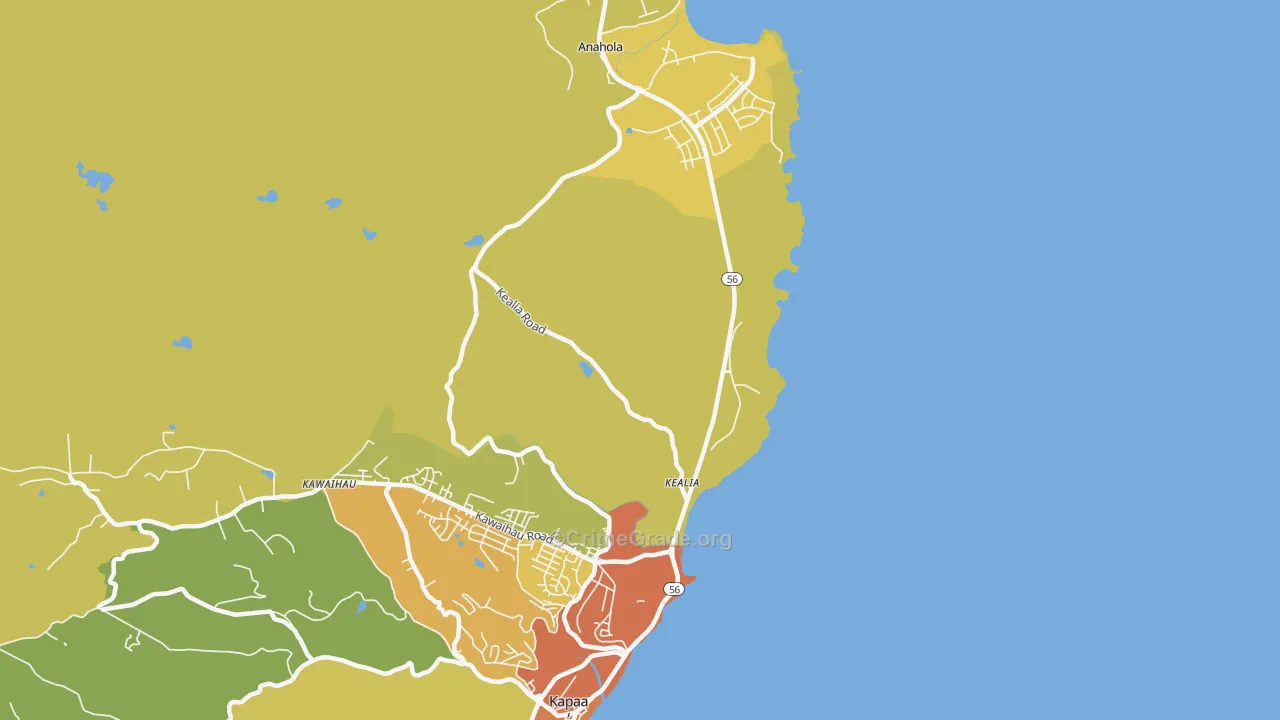 Kumukumu, HI Map of Murder Rates