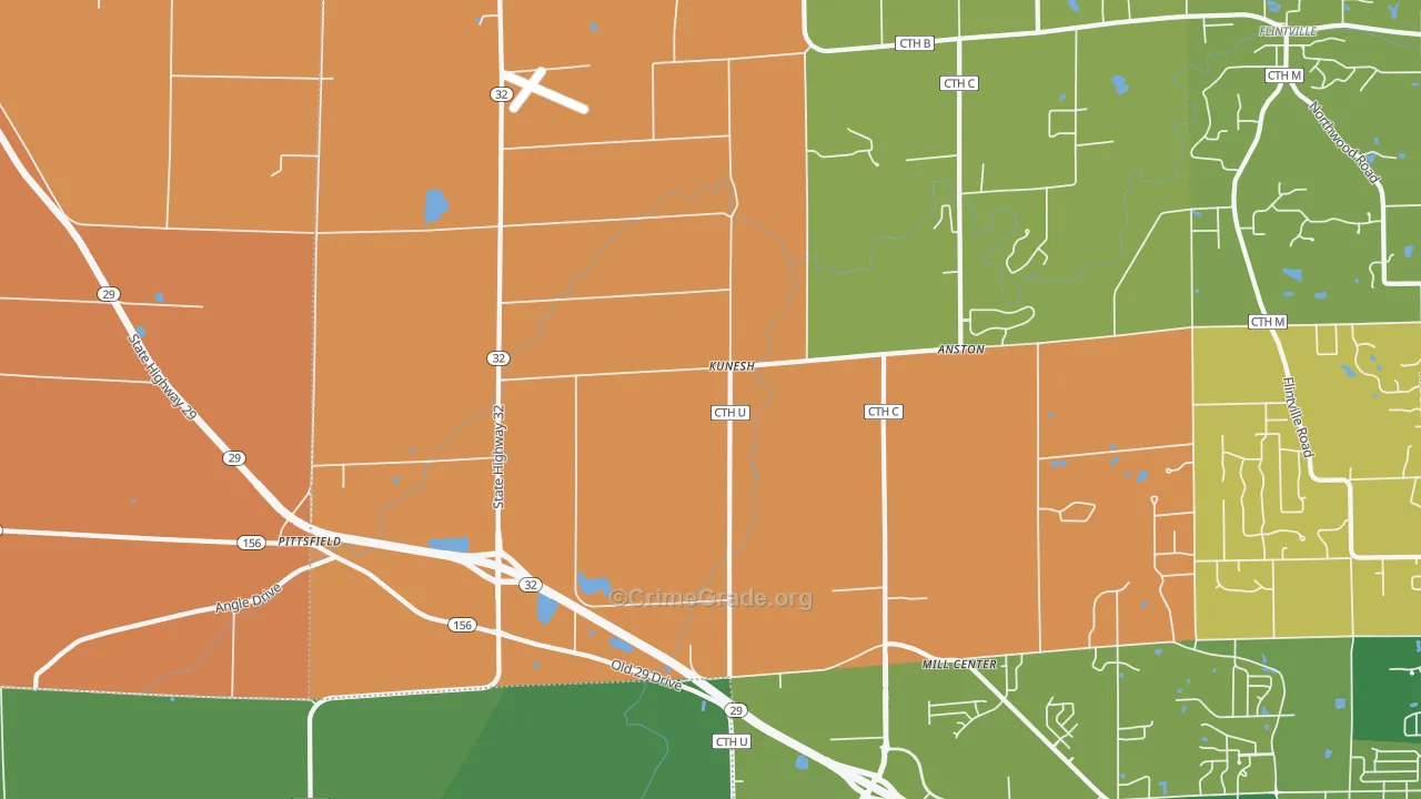 Kunesh, WI Map of Murder Rates