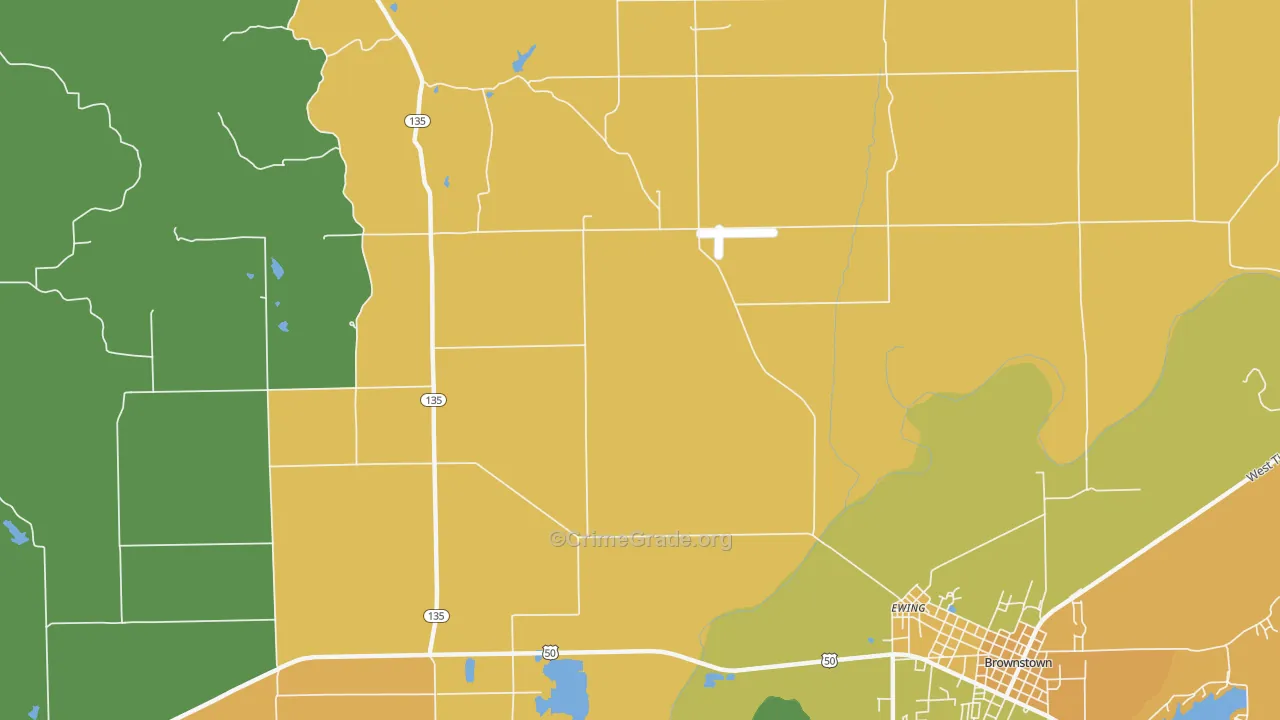 Kurtz, IN Map of Murder Rates