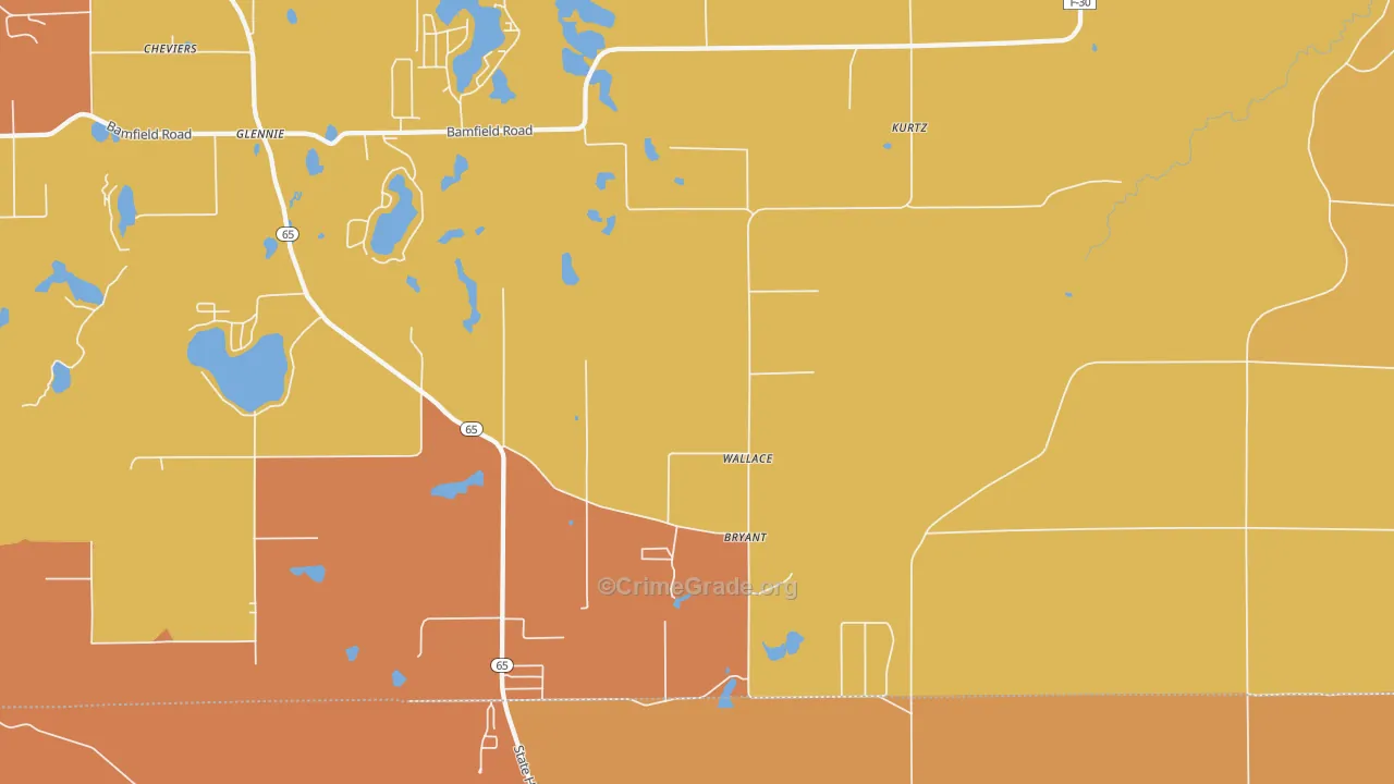 Kurtz, MI Map of Murder Rates