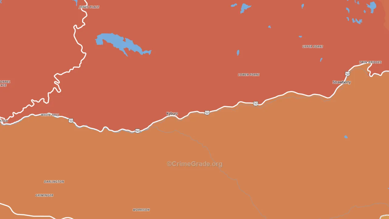 Kyburz, CA Map of Murder Rates