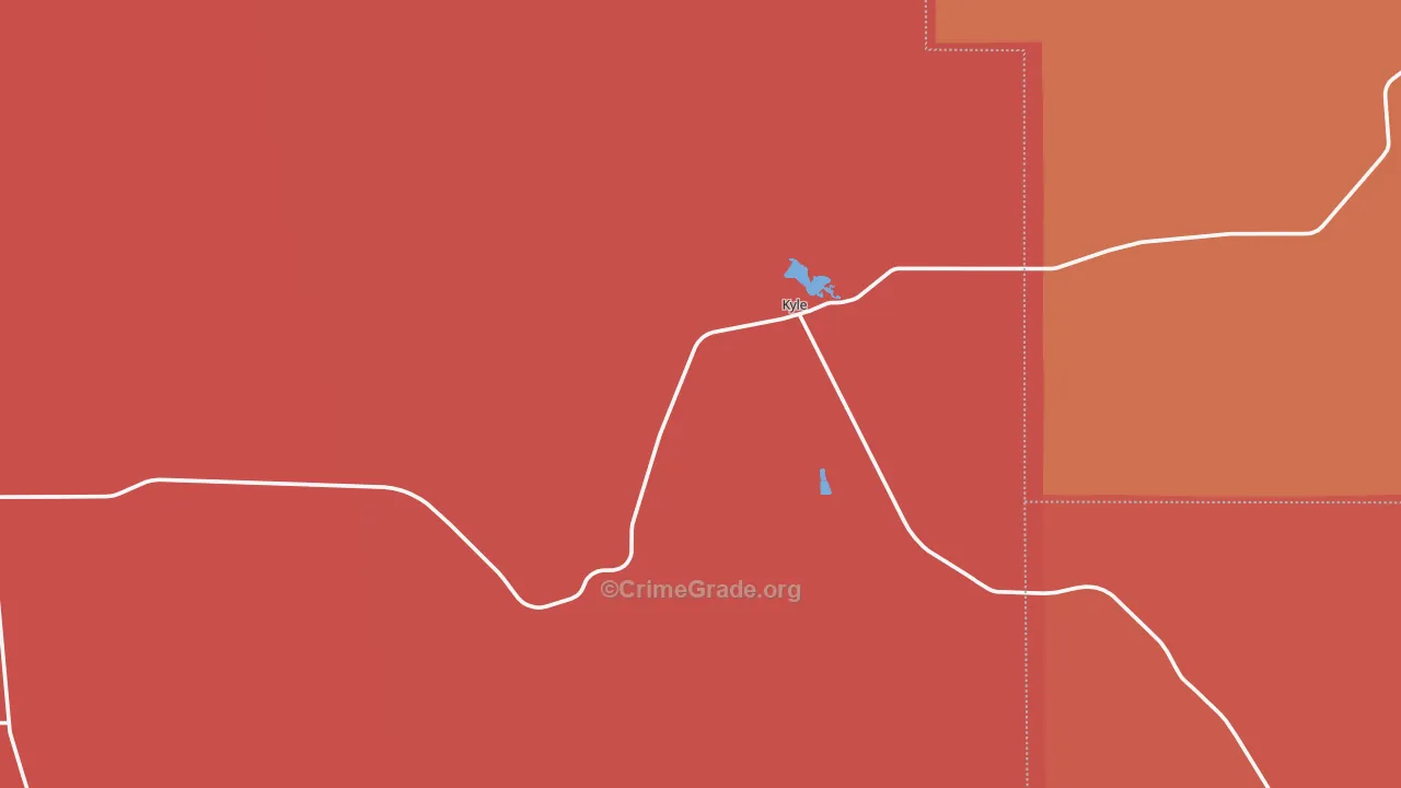 Kyle, SD Map of Murder Rates
