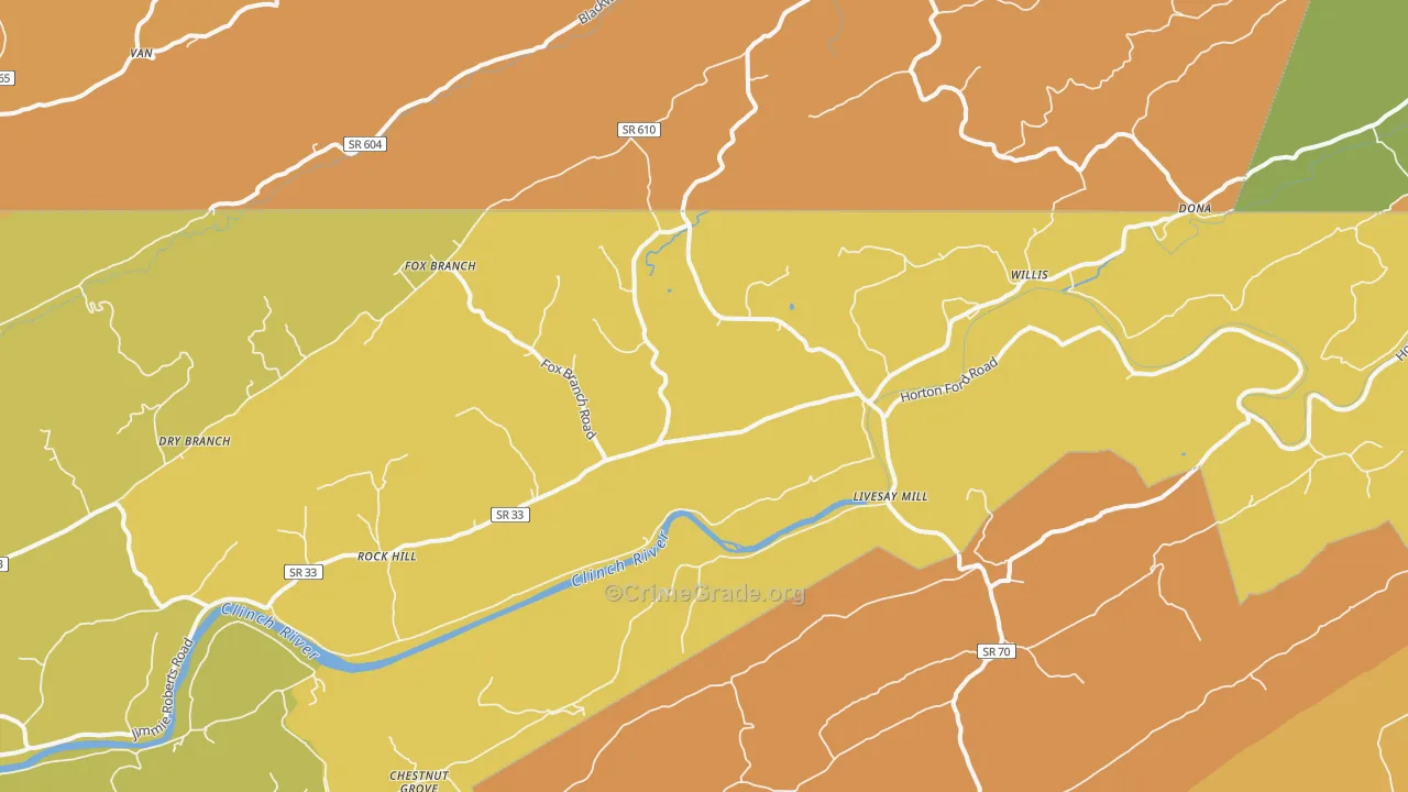 Kyles Ford, TN Map of Murder Rates
