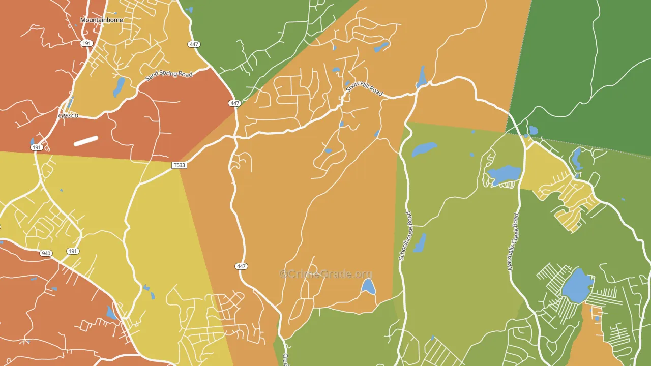 La Anna, PA Map of Murder Rates