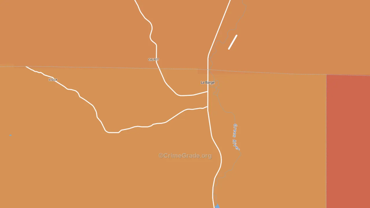 La Barge, WY Map of Murder Rates