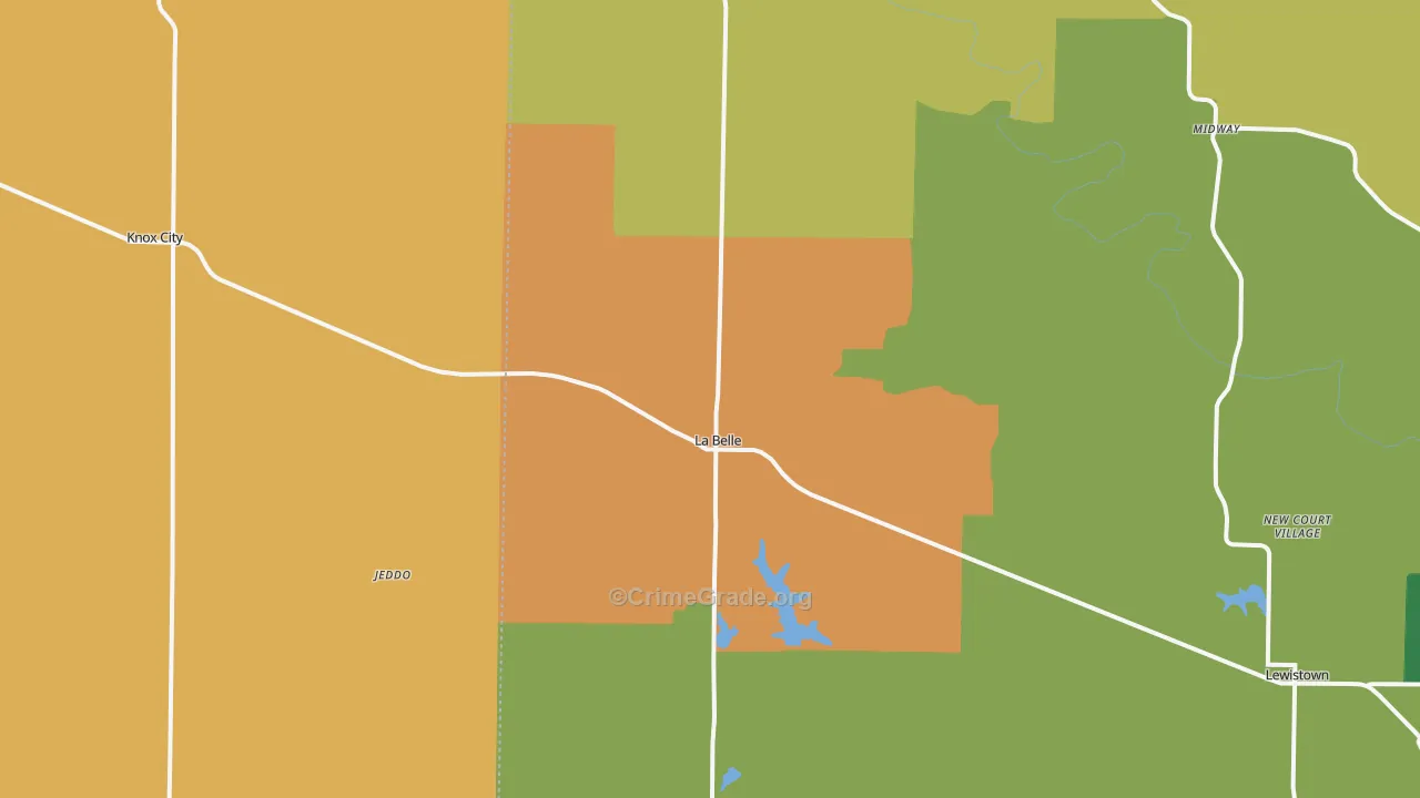 La Belle, MO Map of Murder Rates