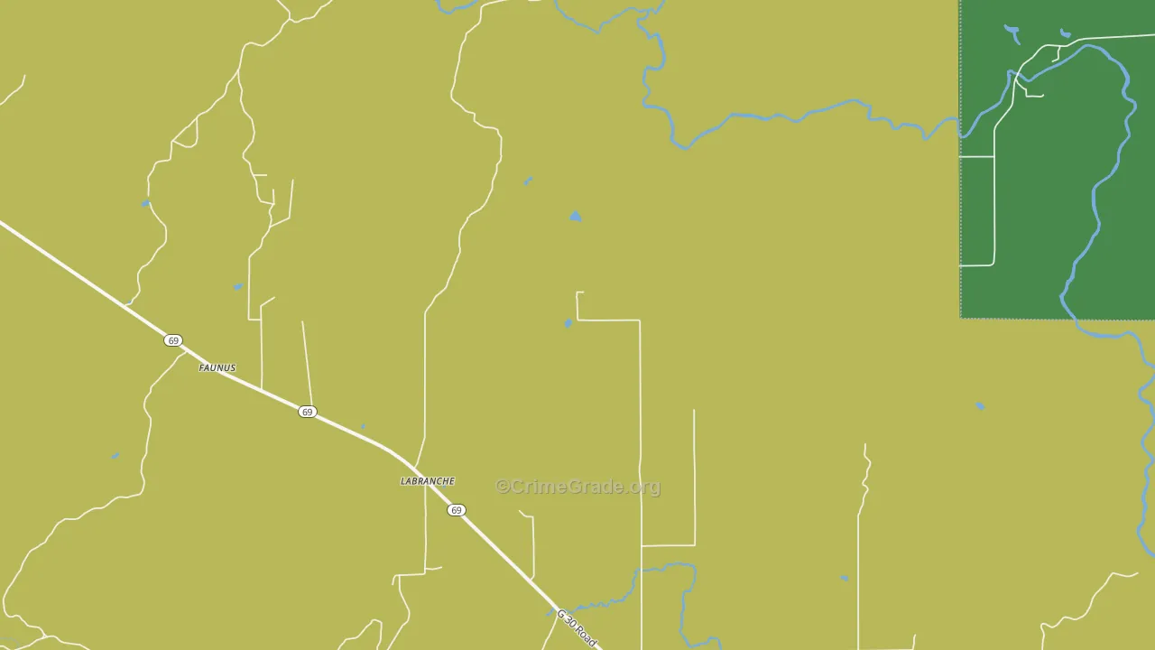 La Branch, MI Map of Murder Rates