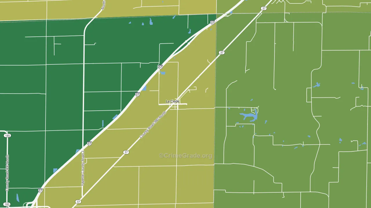 La Clede, IL Map of Murder Rates