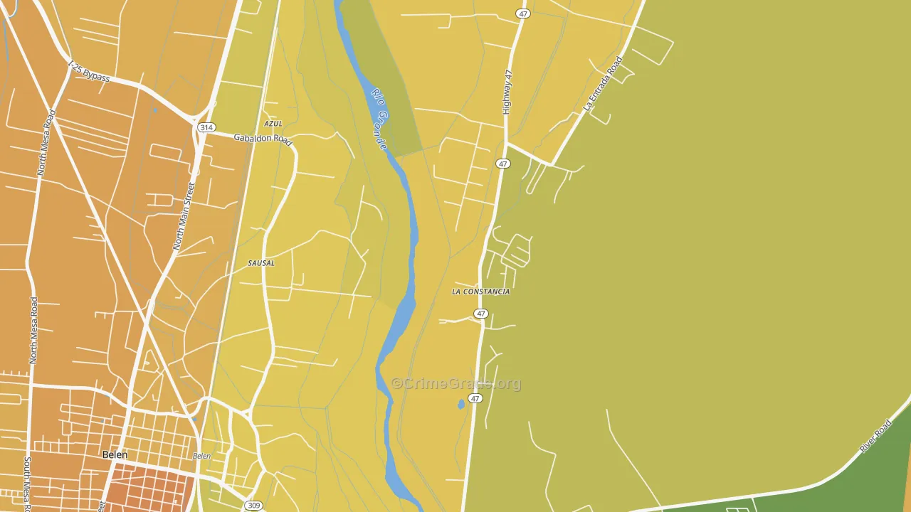 La Constancia, NM Map of Murder Rates