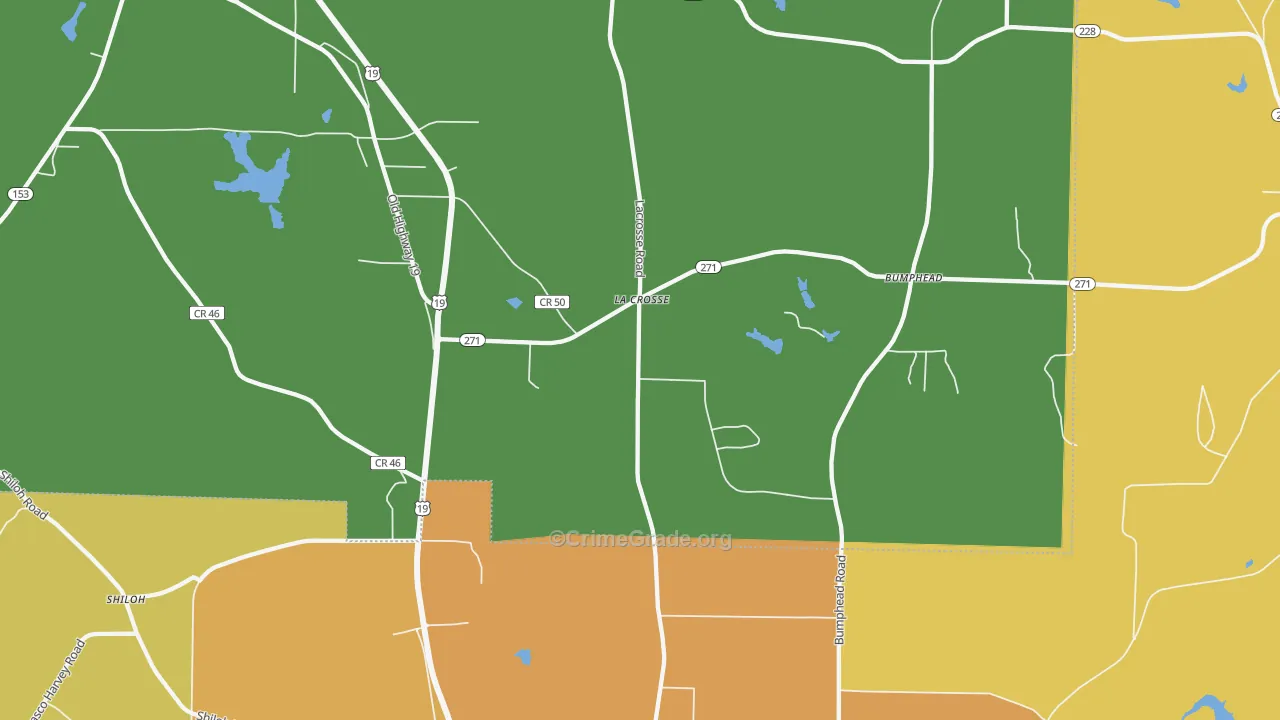 La Crosse, GA Map of Murder Rates