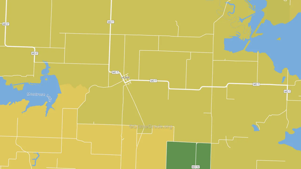 La Due, MO Map of Murder Rates