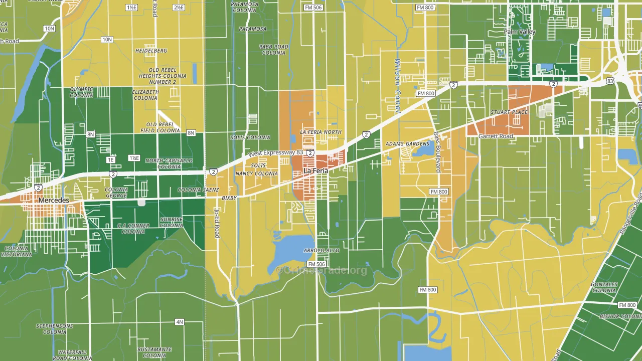 La Feria, TX Map of Murder Rates