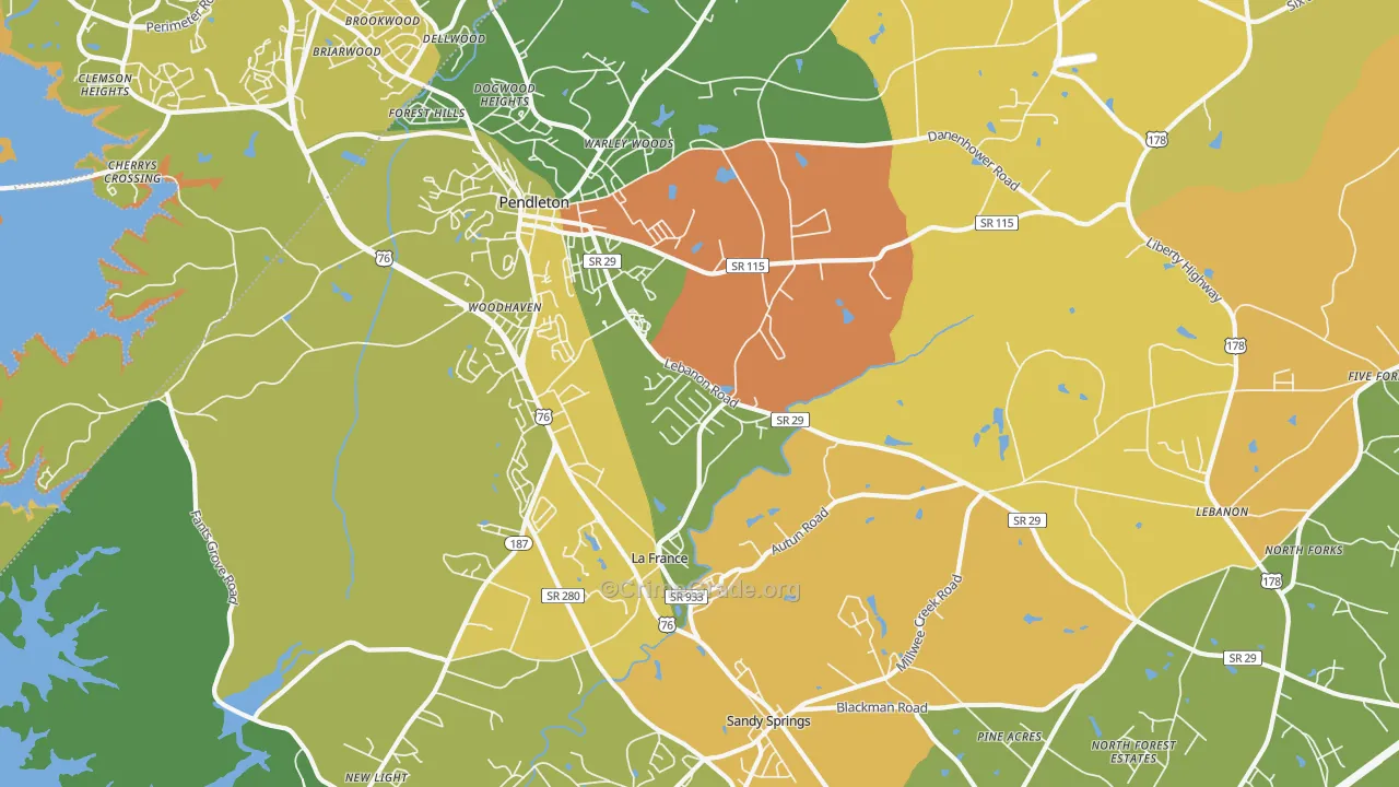La France, SC Map of Murder Rates