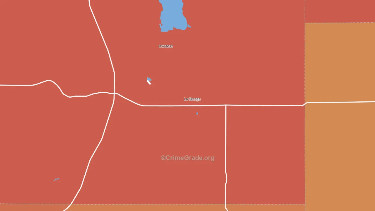 La Grange, WY Map of Murder Rates