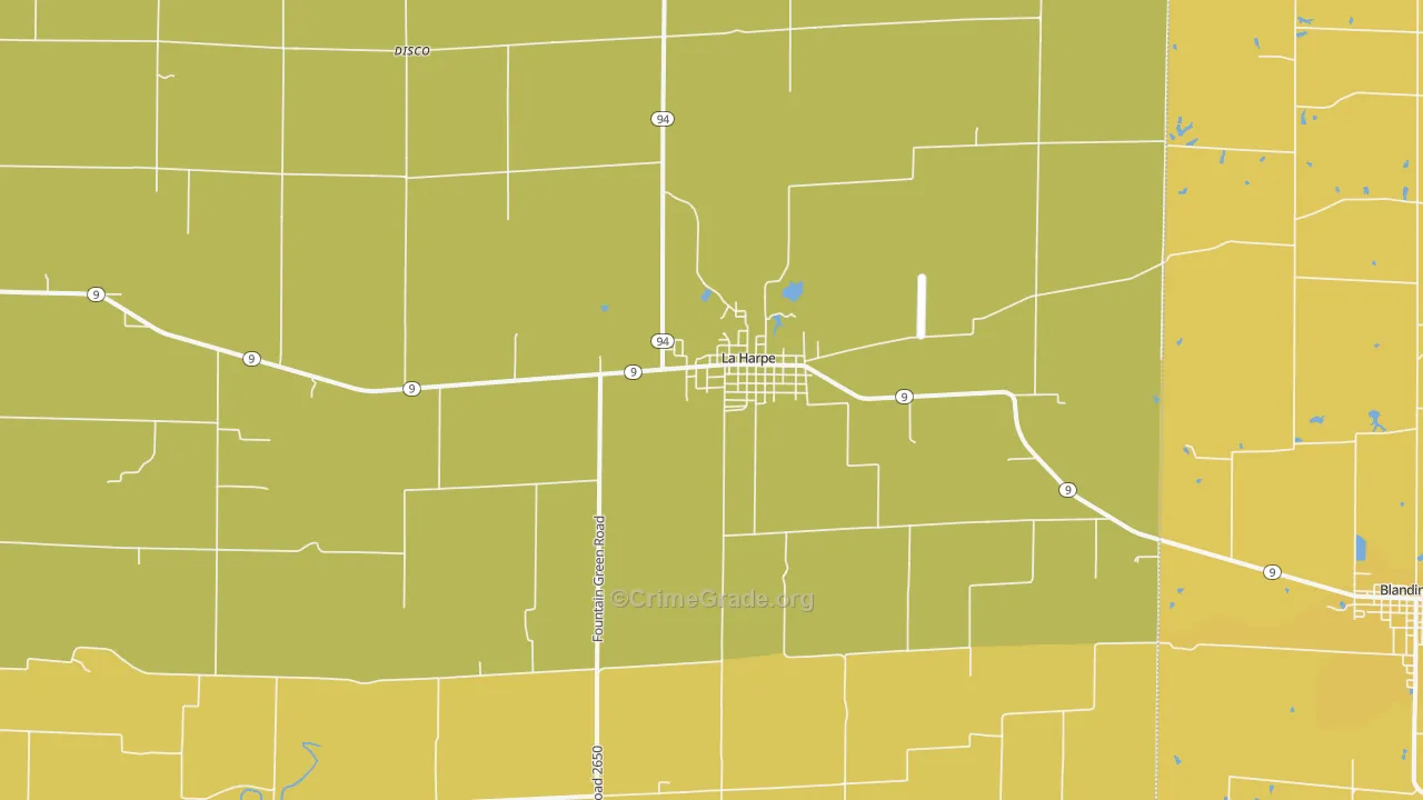 La Harpe, IL Map of Murder Rates