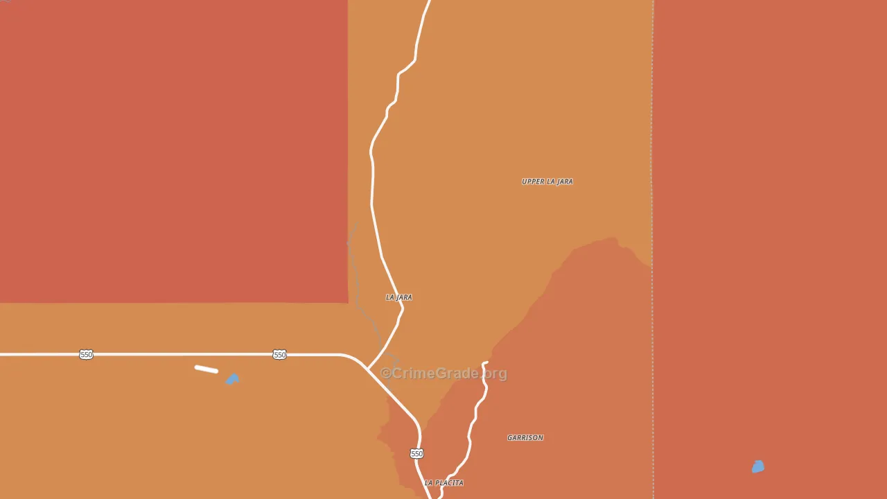 La Jara, NM Map of Murder Rates