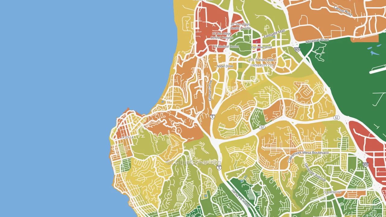 La Jolla, CA Map of Murder Rates
