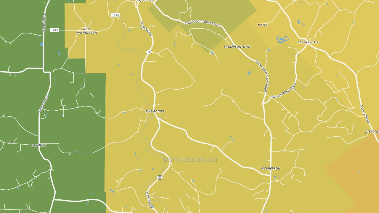 La Jose, PA Map of Murder Rates