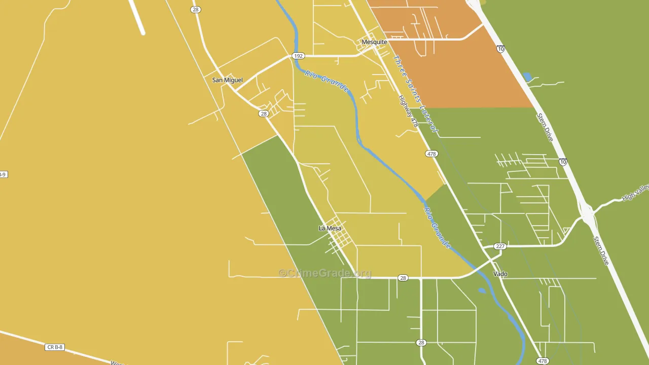 La Mesa, NM Map of Murder Rates
