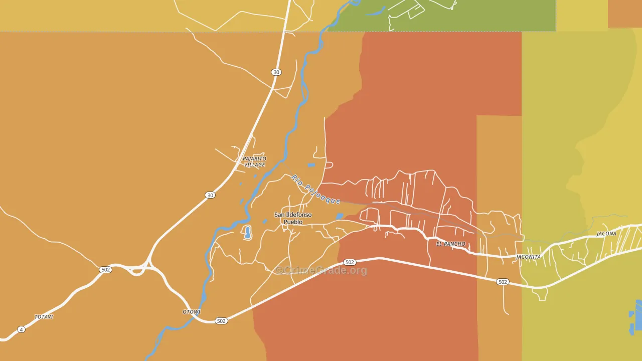 La Mesilla, NM Map of Murder Rates