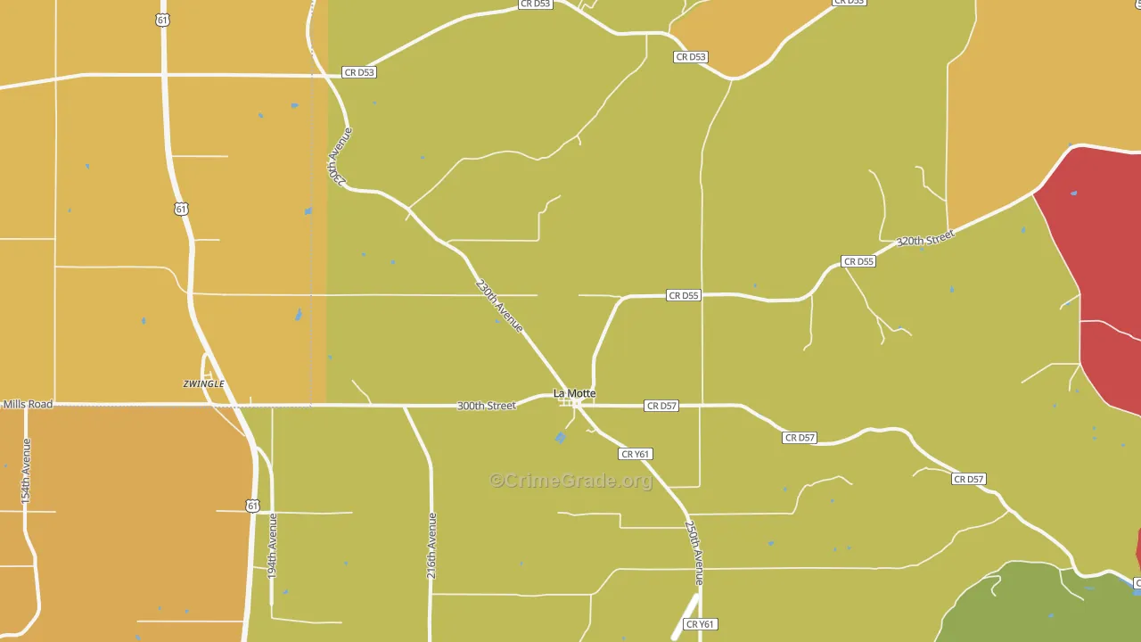 La Motte, IA Map of Murder Rates