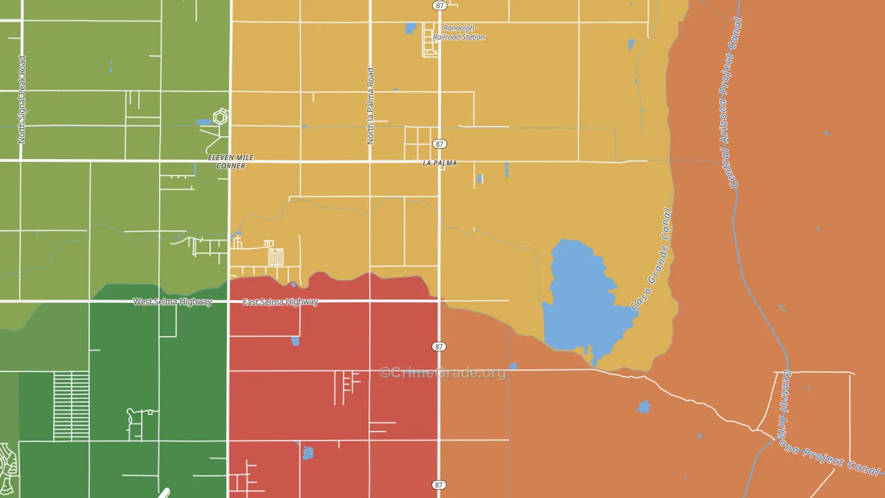 La Palma, AZ Map of Murder Rates