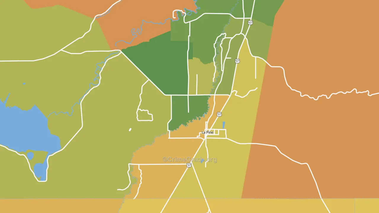 La Pine, OR Map of Murder Rates