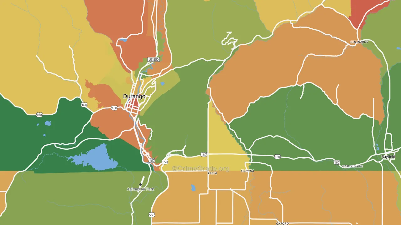 La Plata County, CO Map of Murder Rates