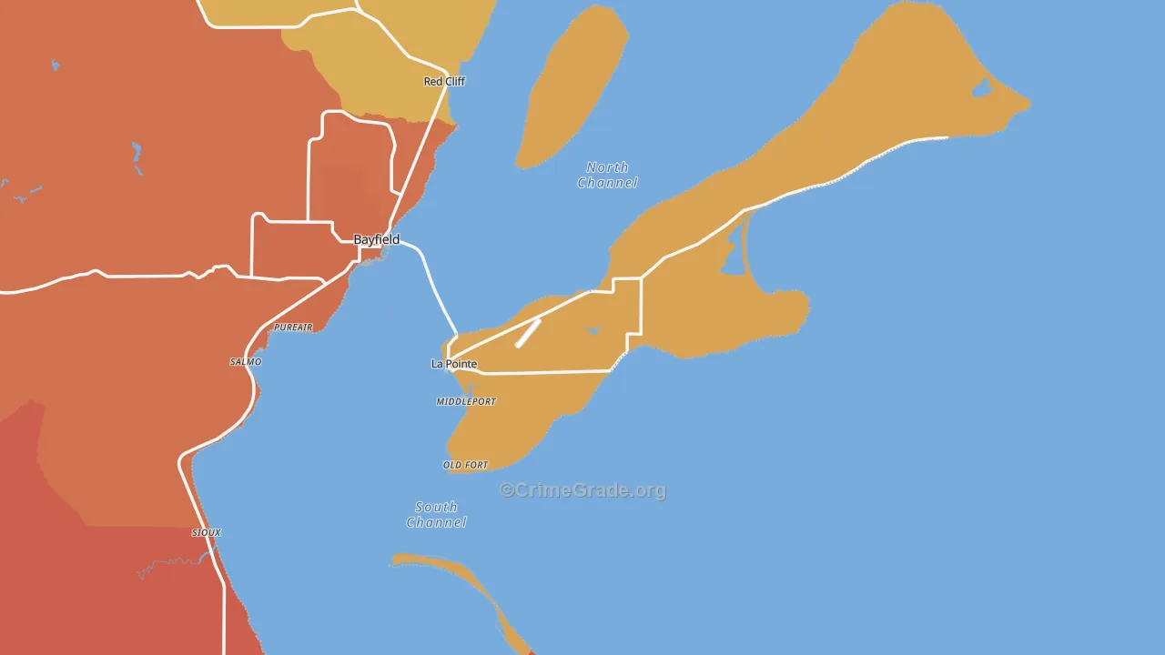 La Pointe, WI Map of Murder Rates