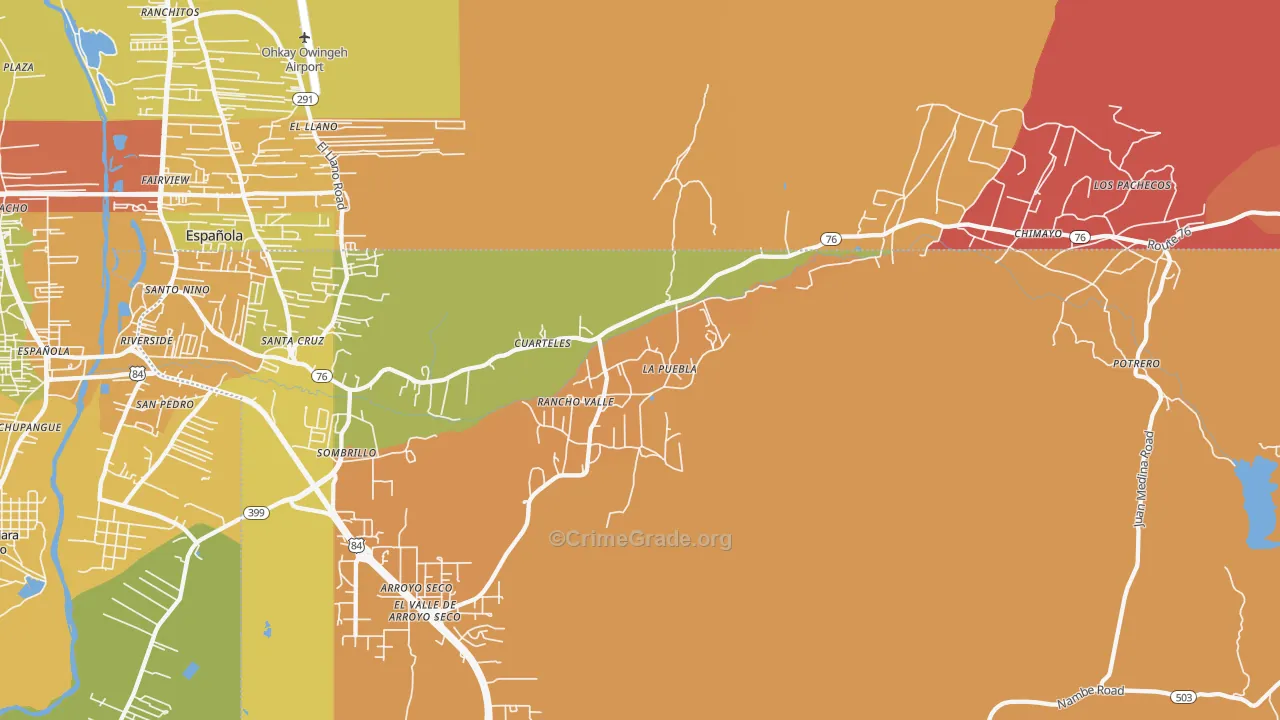 La Puebla, NM Map of Murder Rates
