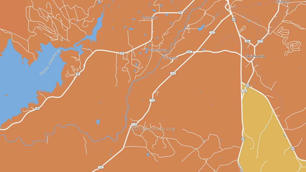 La Puente, NM Map of Murder Rates