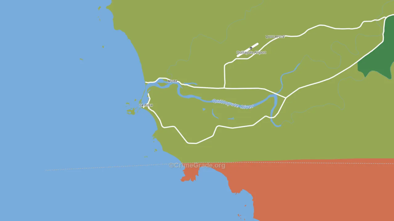 La Push, WA Map of Murder Rates