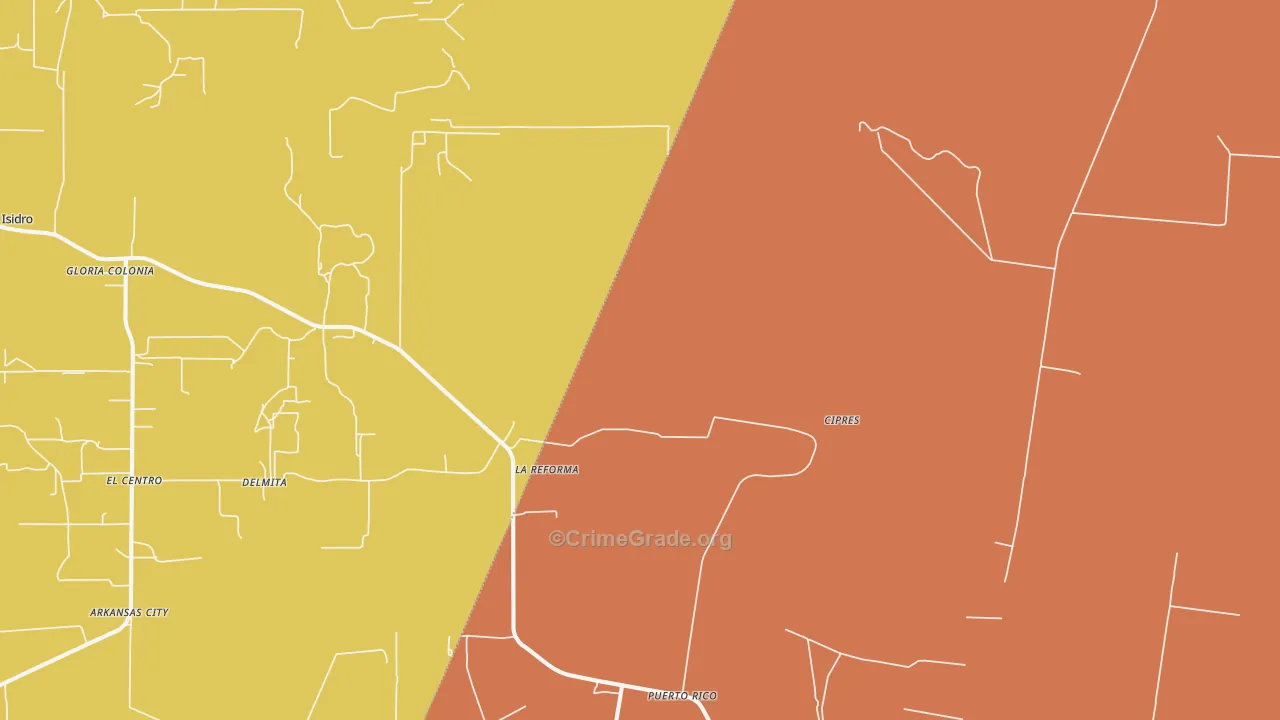 La Reforma, TX Map of Murder Rates