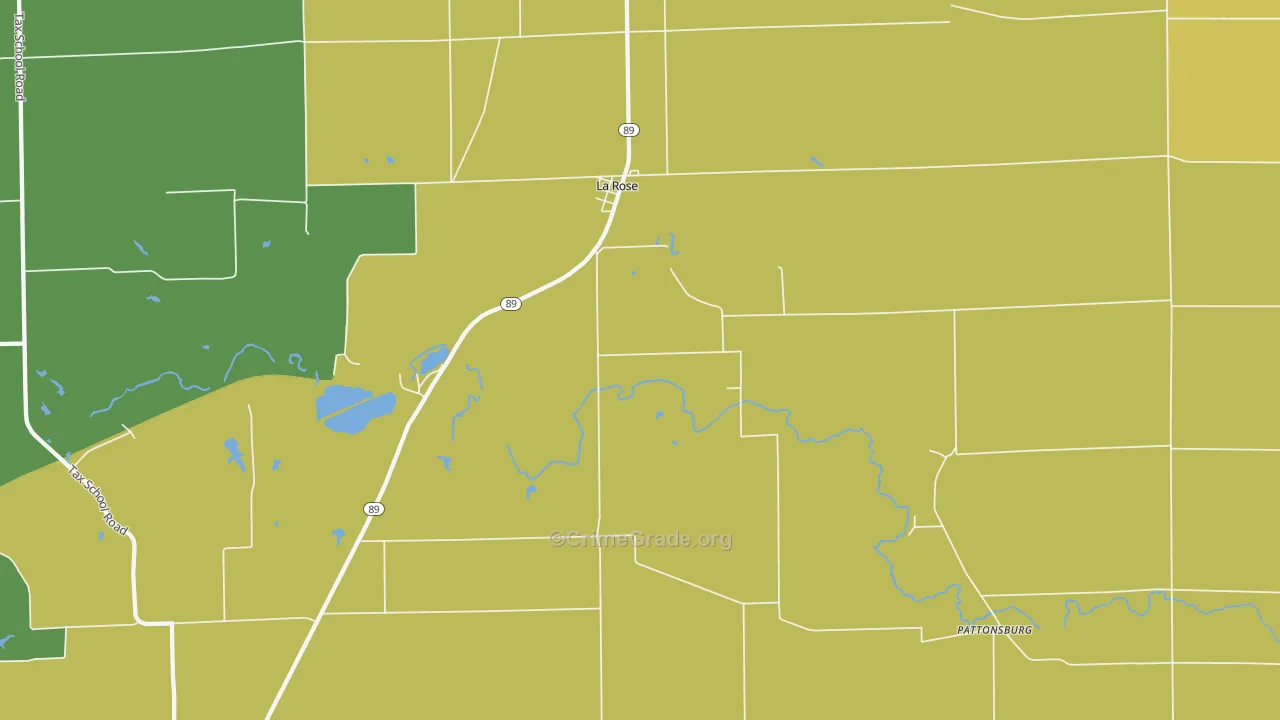 La Rose, IL Map of Murder Rates