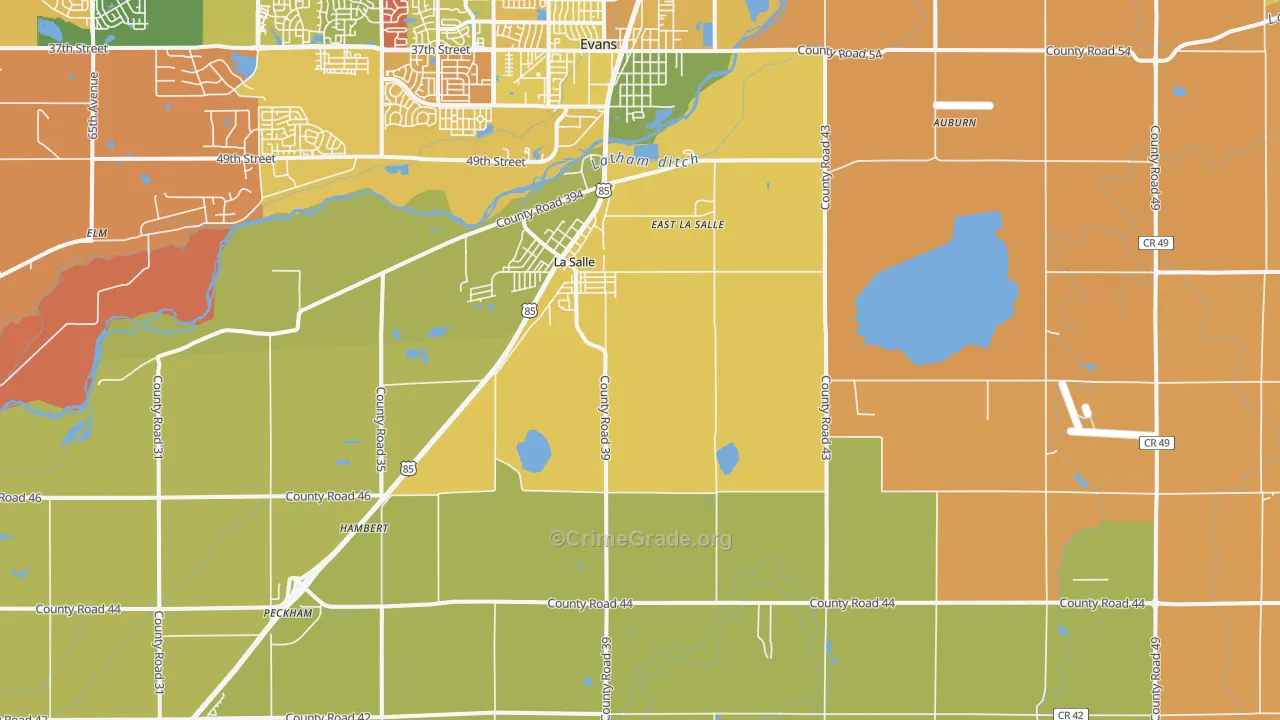 La Salle, CO Map of Murder Rates