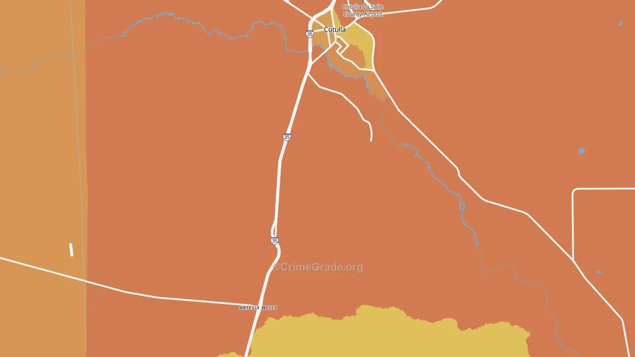 La Salle County, TX Map of Murder Rates