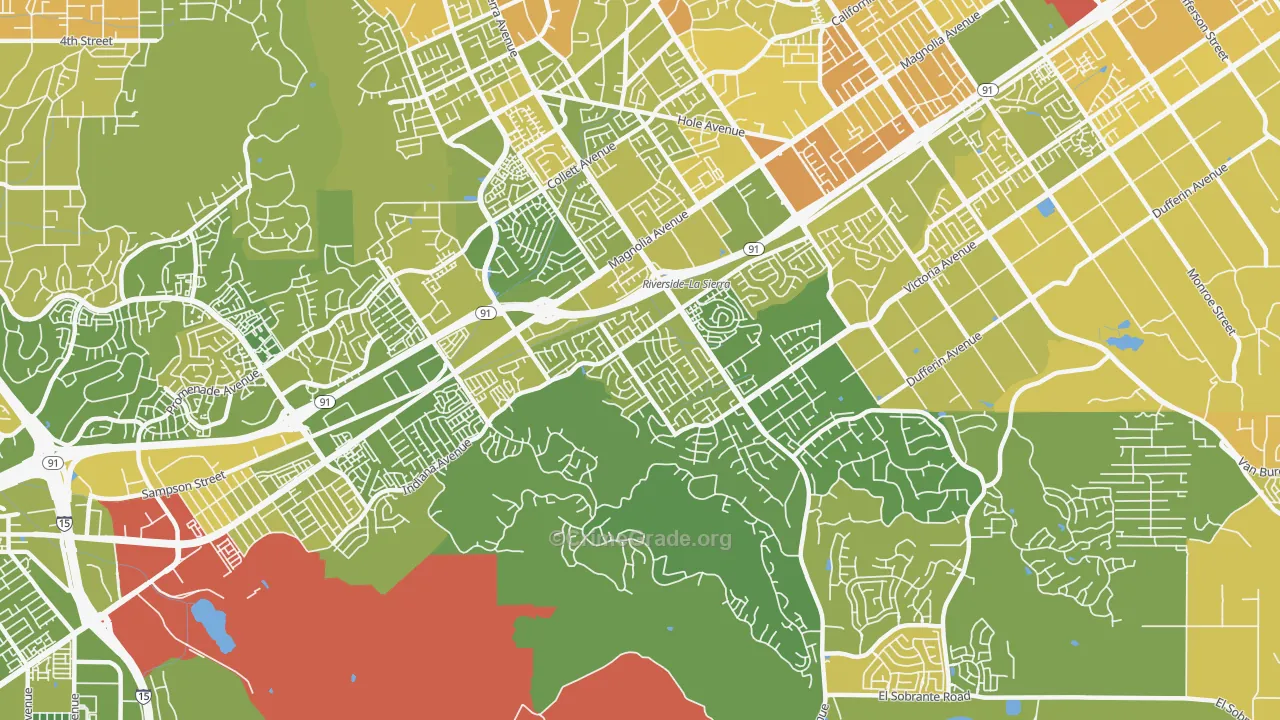 La Sierra South, Riverside, CA Map of Murder Rates