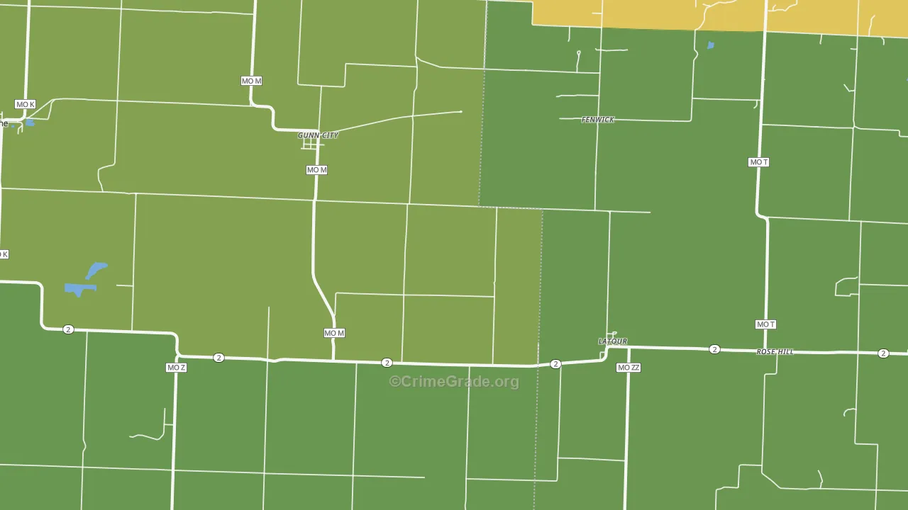 La Tour, MO Map of Murder Rates
