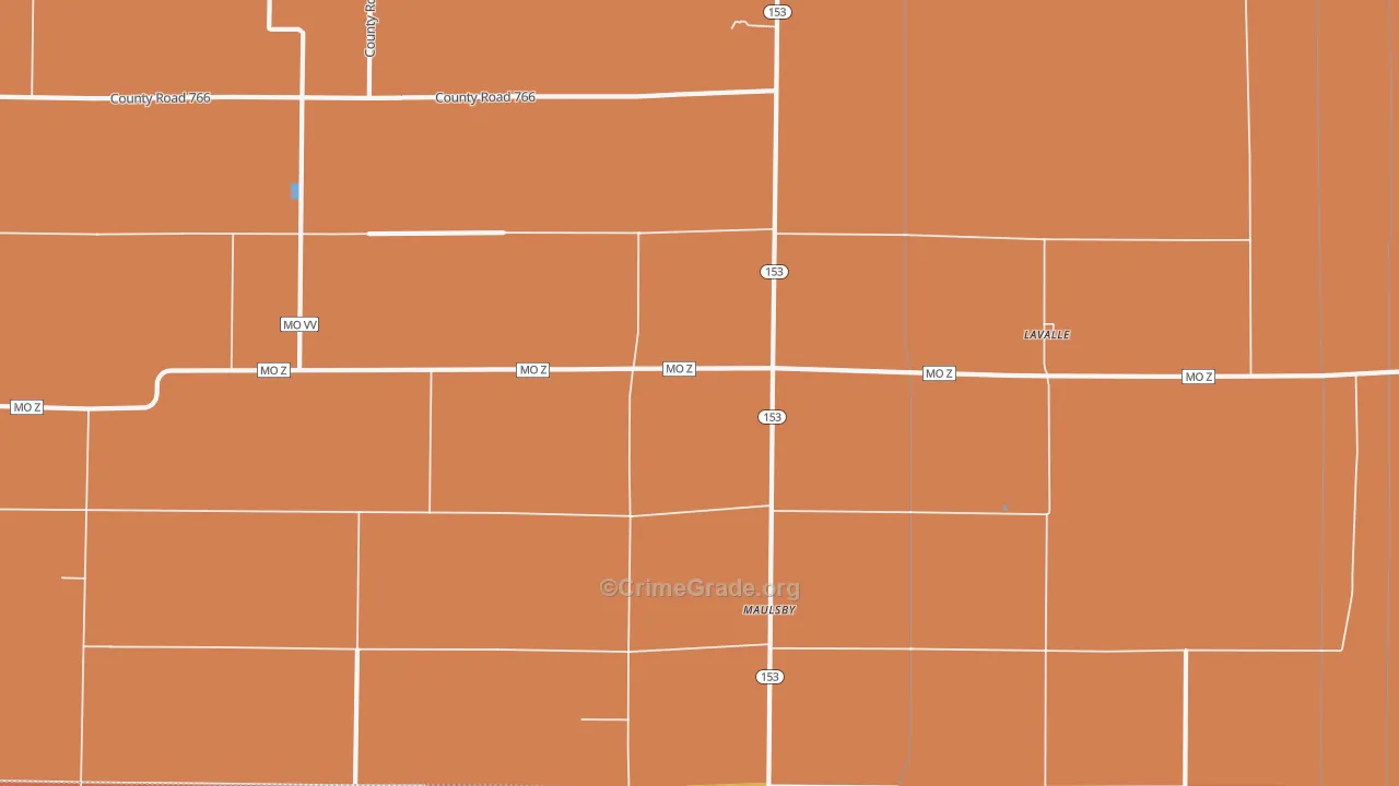 La Valle, MO Map of Murder Rates
