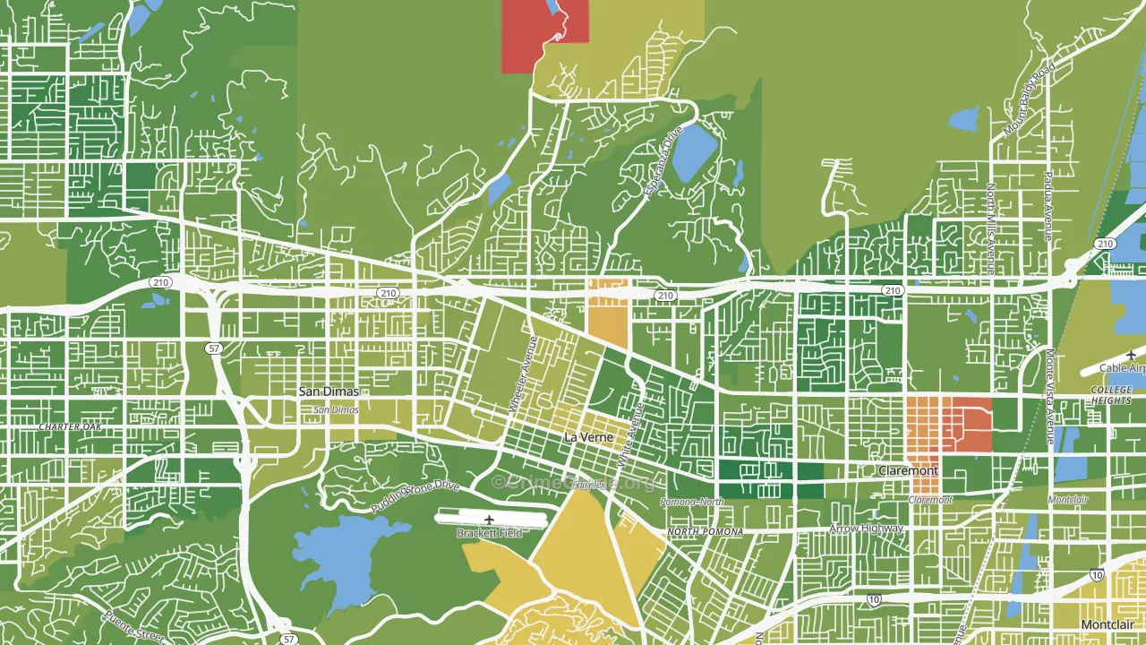 La Verne, CA Map of Murder Rates