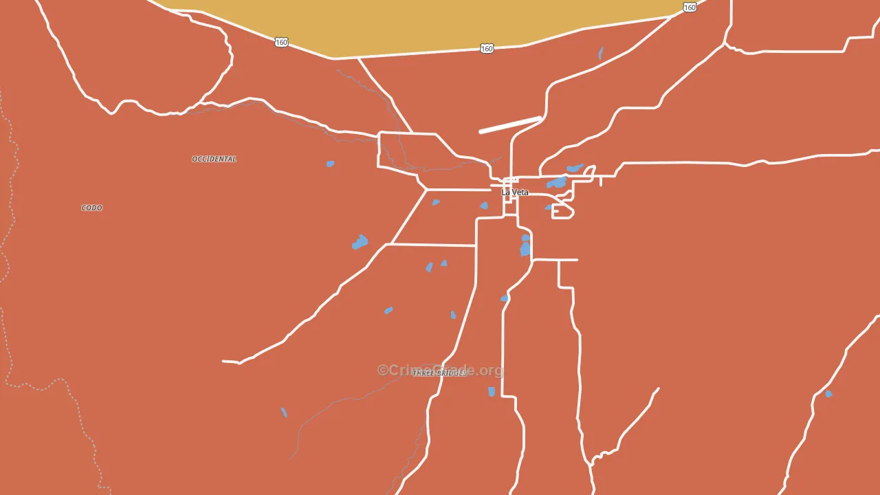 La Veta, CO Map of Murder Rates