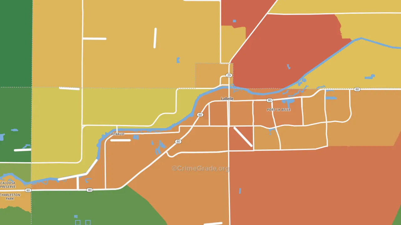 Labelle, FL Map of Murder Rates