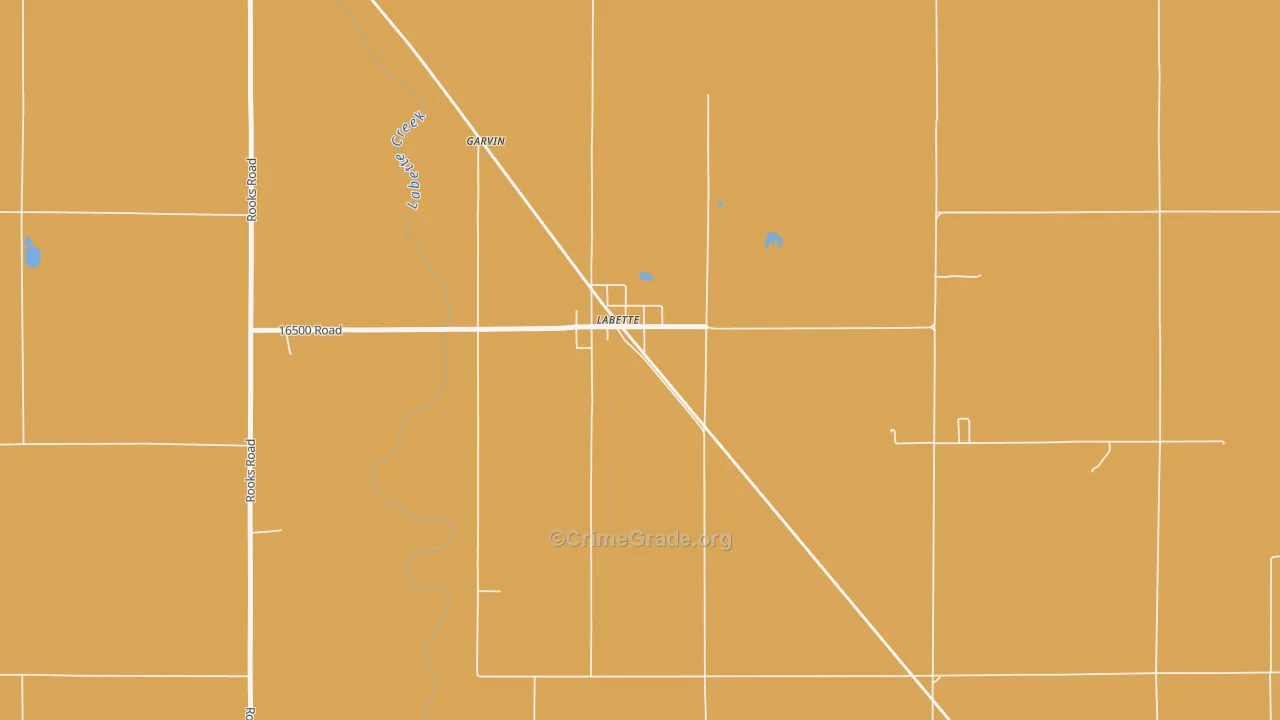 Labette, KS Map of Murder Rates